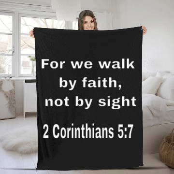 Discover 2 Corinthians 57 For we walk by faith not by sight Baseball Tees Fleece Blankets