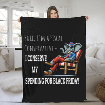 Discover Elephant Pet Fiscal Conservative Fun Sarcastic Republican Elephant 1 Zip Fleece Blankets