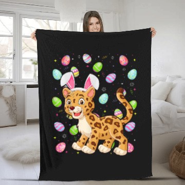 Discover Funny Easter jaguarss Easter Bunny Ears Easter Eggs Hunting Baseball Tees Fleece Blankets
