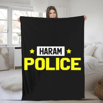 Discover Haram Police Funny Muslim Islam Fleece Blankets