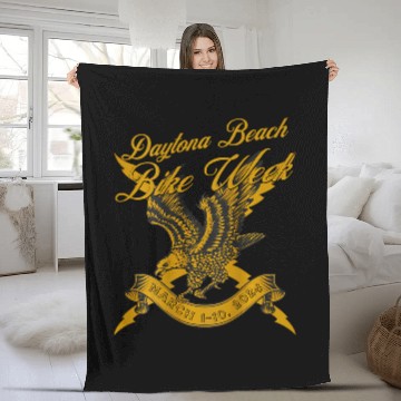 Discover 2024 DAYTONA BEACH BIKE WEEK vintages RALLY ART ON BACK 2 Baseball Tees Fleece Blankets