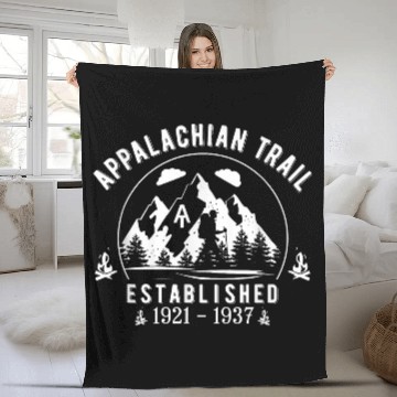 Discover Appalachian Trail 1921 1937 AT Hiking Hiker Fleece Blankets