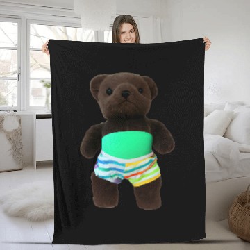 Discover Bear Pet Funny swim Trunks with this Teddy Bear Outfit 1 Fleece Blankets