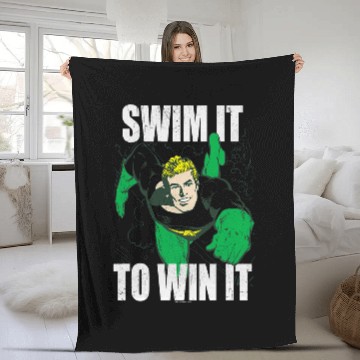 Discover Aquaman Swim It Baseball Tees Fleece Blankets