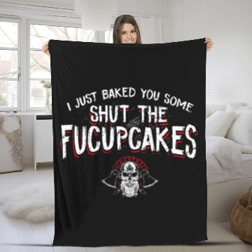 Discover Bake Some Shut The Fucupcakes Funny Viking Saying Baseball Tees Fleece Blankets