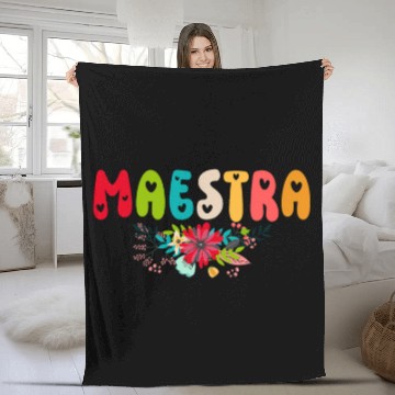 Discover Maestra Espanol Playera Regalo Spanish Teacher Corazon Baseball Tees Fleece Blankets