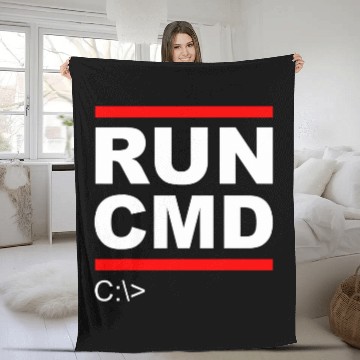 Discover Admins Programmers Run CMD 2 Zip Fleece Blankets