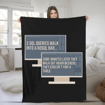 Discover 3 SQL Queries Walk Into A NoSQL Bar Computer Science 1 Baseball Tees Fleece Blankets