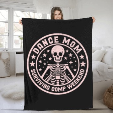 Discover Coffee Fun vintages Funny Dance Mom Weekends Coffee Dance Comps 2 Fleece Blankets
