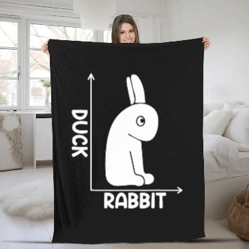 Discover Duck Pet Awesome Duck Or Rabbit Optical Illusion For A Philosophy Fan Fleece Blankets