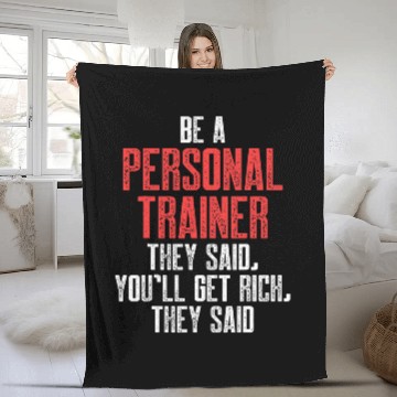 Discover Personal Trainer Gym Coachs Rich Wellness Coaching Zip Fleece Blankets