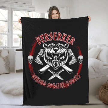 Discover Berserker Special Forces s Norse Viking Mythology Fleece Blankets