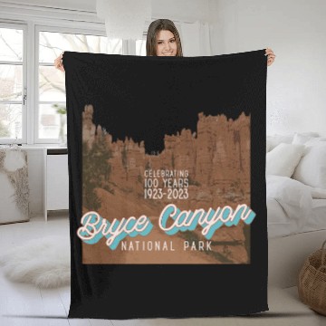 Discover Bryce Canyon National Park Centennial 100th Anniversary Gear 1 Fleece Blankets