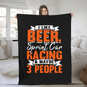 Discover Beer Fun I Like Beer Sprint Car Racing 23 beer Drinking people 14 Fleece Blankets
