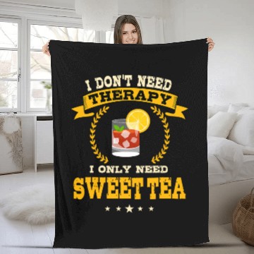 Discover Funny Sweet Tea Saying Southern People Tea Drinker Humor Fleece Blankets