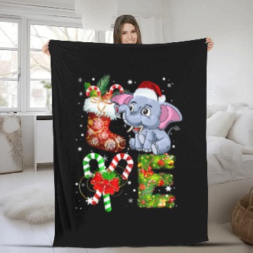Discover Elephant Pet love elephant christmas light animal lover Fleece Blankets