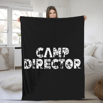 Discover Camp Director camper staff summer camp organizer Fleece Blankets