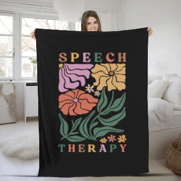 Discover Speech Therapy Speech Language Pathologist Therapist 3 Fleece Blankets
