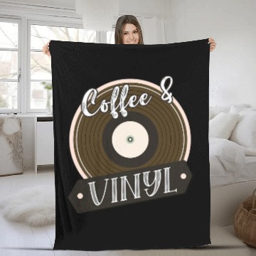 Discover Coffee Fun And Vinyl Vinyl Fleece Blankets