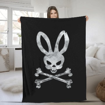 Discover Funny Easter Bunny Skull Crossbones Egg Hunt Easter Day Baseball Tees Fleece Blankets