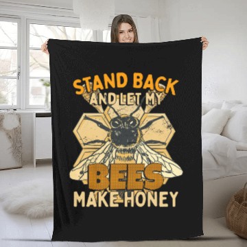 Discover Bees Honey Bee Hive Fleece Blankets