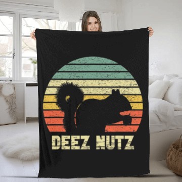 Discover Squirrel Pet Deez Nuts Nutcracker Squirrel Deez Nutz Deezs Nut Funny Baseball Tees Fleece Blankets