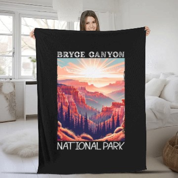 Discover Bryce Canyon National Park Retro Hiking Camping Vacation Baseball Tees Fleece Blankets