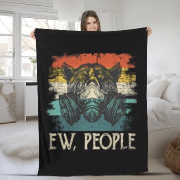 Discover Bear Pet ew people bear funny antis social introvert 70s Fleece Blankets