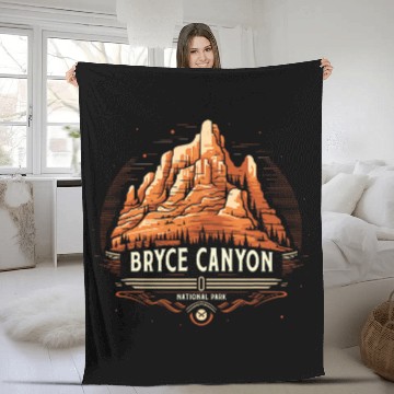 Discover Bryce Canyon National Park Utah Mountains Trip Graphic Fleece Blankets
