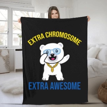 Discover Bear Pet Extra Chromosome Extra Awesome Bear Down Syndromes Awareness Baseball Tees Fleece Blankets