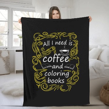 Discover Coffee Fun CF Coffee and Coloring Slim Fit Fleece Blankets