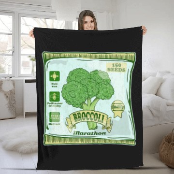 Discover Broccoli seeds packet growing vegetables Baseball Tees Fleece Blankets