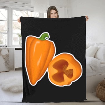 Discover Habanero Pepper Chef Veggie Zip Fleece Blankets
