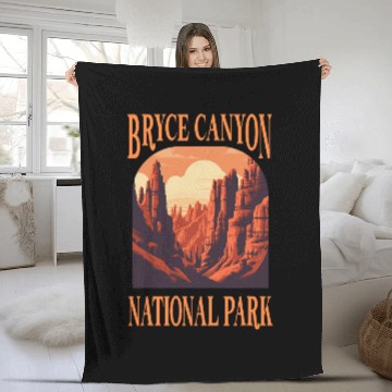Discover Bryce Canyon Park Utah Exploring US Outdoor National Parks Fleece Blankets