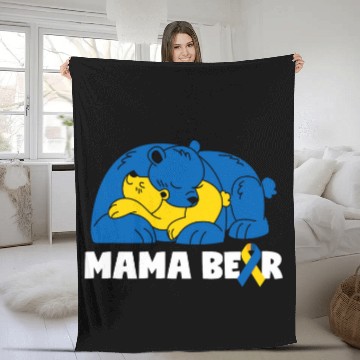 Discover Bear Pet Mama Bear Down Syndromes Awareness T05 Baseball Tees Fleece Blankets