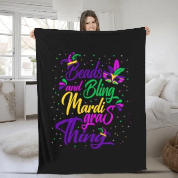 Discover Beads And Bling Its A Mardi Gras Thing Masquerade Party Fleece Blankets