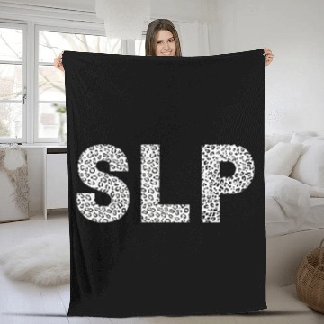 Discover Leopard Speech Language Pathologist Speech Therapist Fleece Blankets