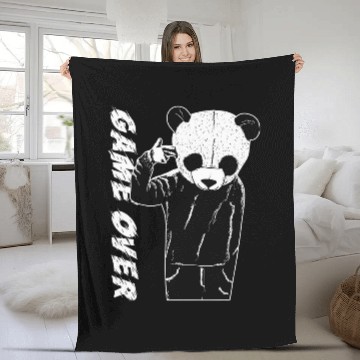 Discover Panda Pet Game Over Panda Costume Goth Gamer Dark Punk Baseball Tees Fleece Blankets