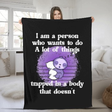 Discover Sloth Pet Fibro Lupus Chronic Fatigue Spoonie Sleepy Sloth Baseball Tees Fleece Blankets