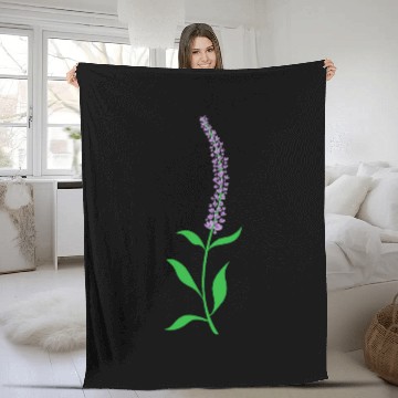 Discover Herb Lavender Plant Flower Fleece Blankets