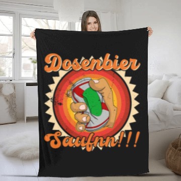 Discover Canned beer alcohol beer beer cans booze drinker 8 Fleece Blankets