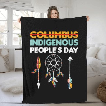 Discover Columbus Indigenous Peoples Day antis Columbus Day Supporter Fleece Blankets