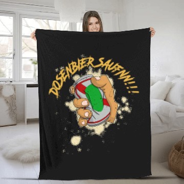 Discover Canned beer alcohol beer beer cans booze drinker 13 Fleece Blankets