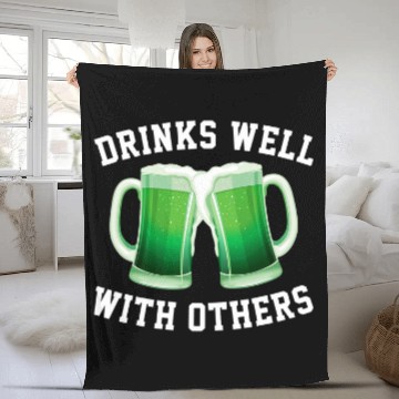 Discover Beer Fun St Patrick s Day Green Beer Bar Party Drinking Baseball Tees Fleece Blankets