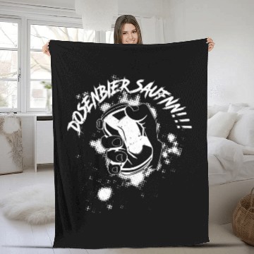 Discover Canned beer alcohol beer beer cans booze drinker 1 Fleece Blankets