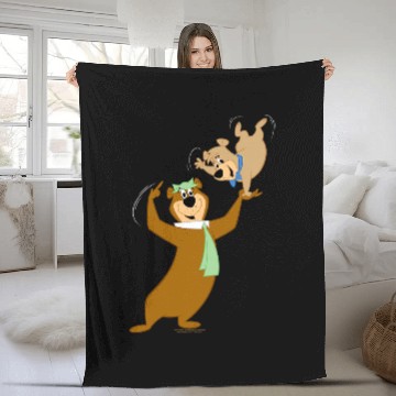 Discover Bear Pet Yogi Bear Boo Boo Do Tricks Fleece Blankets