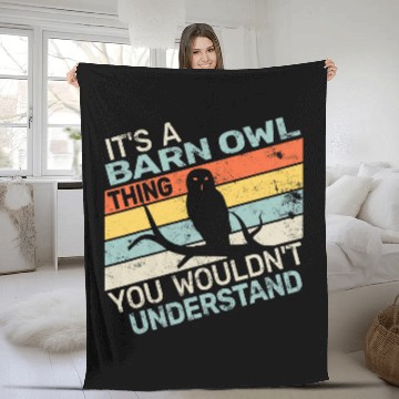 Discover Owl Pet It s a Barn Owl Thing birdwatching birding Fleece Blankets