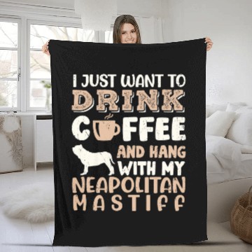 Discover Coffee Fun Neapolitan Mastiff Drink Coffee Hand With Dog Mom Baseball Tees Fleece Blankets