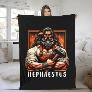Discover Hephaestus Greek God Blacksmith Ancient Greek Mythology Fleece Blankets