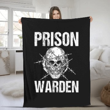 Discover Correctional Officer Police Warden Prison Correction Jail Fleece Blankets